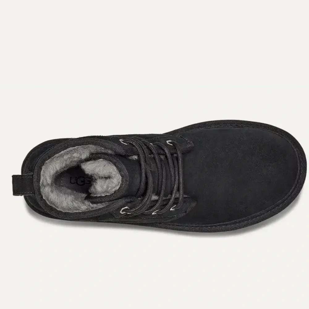 MEN’S HARKLEY UGG BOOTS SHEEPSKIN LINING - BLACK - SIZE 9 BNWT